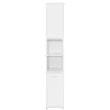 Meuble haute salle de bain colonne étroite de rangement blanc MDF 30x190x30 cm