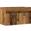 Meuble lavabo de salle de bain vieux bois bois d'ingénierie vidaXL