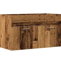 Meuble lavabo de salle de bain vieux bois bois d'ingénierie vidaXL