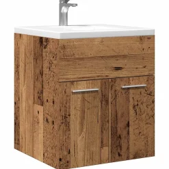 Meuble lavabo de salle de bain vieux bois bois d'ingénierie vidaXL