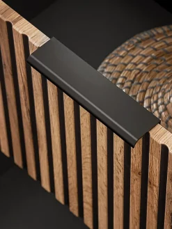 Meuble lave main à suspendre XILO NOIR CHÊNE 40 cm