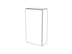 Meuble lave mains à poser blanc brillant l.44 x H.79 x P.23 cm, GoodHome Imandra