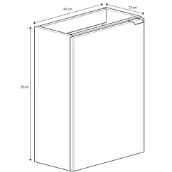 Meuble lave mains à suspendre GoodHome Imandra gris taupé L.44 x H.55 cm