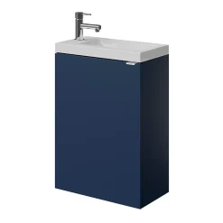 Meuble lave mains suspendu bleu nuit mat l.44 x H.55 x P.23 cm, GoodHome Imandra