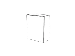 Meuble lave mains suspendu gris l.44 x H.55 x P.23 cm Imandra, GoodHome Imandra
