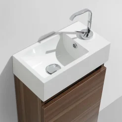 Meuble lave-main salle de bain design SIENA largeur 40 cm noyer