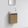 Meuble lave-main salle de bain design SIENA largeur 40 cm chêne clair texture