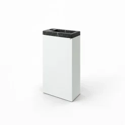 Meuble lave-mains à poser blanc mat l.44 cm Imandra + plan vasque effet marbre noir, GoodHome