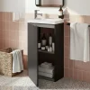 Meuble lave-mains à poser noir mat l.44 cm Imandra + plan vasque blanc résine Beni, GoodHome