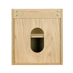 Meuble lave-mains à suspendre l.43,2 x H.48 x P.22,5 cm, effet chêne clair et jute, Homesight Java