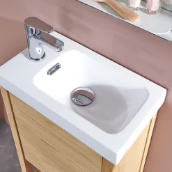 Meuble lave-mains ATOLL avec vasque blanche + miroir