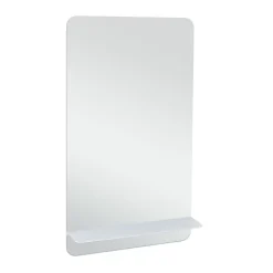 Meuble lave-mains AVA noir carbone + miroir tablette blanche