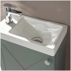 Meuble lave-mains AVA vert de gris + robinet chromé