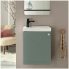 Meuble lave-mains AVA vert de gris + robinet noir