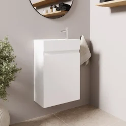 Meuble lave-mains blanc brillant LOMAZOO Malibu - 40cm