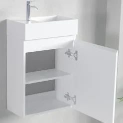 Meuble lave-mains blanc brillant LOMAZOO Malibu - 40cm