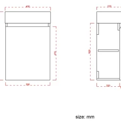 Meuble lave-mains chêne chaud LOMAZOO Malibu - 40cm