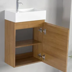 Meuble lave-mains chêne chaud LOMAZOO Malibu - 40cm