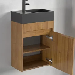 Meuble lave-mains chêne chaud LOMAZOO Ibiza - 40cm
