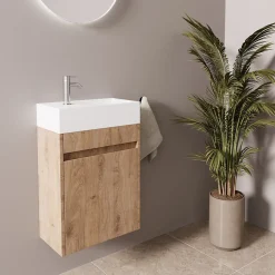 Meuble lave-mains chêne clair LOMAZOO Ibiza- 40cm