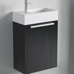 Meuble lave-mains chêne noir LOMAZOO Bombay - 40cm