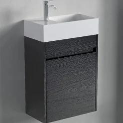 Meuble lave-mains chêne noir LOMAZOO Ibiza - 40cm