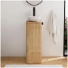 Meuble lave-mains colonne en chêne TOM