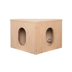 Meuble lave-mains d'angle à suspendre l.36,5 x H.28 x P.36,5 cm, effet bois, Homesight Noma