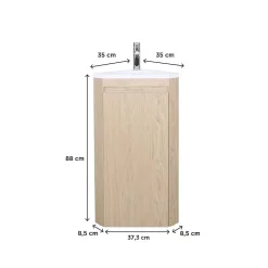 Meuble lave-mains d'angle SORRENTO avec vasque en résine
