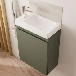 Meuble lave-mains LISA + miroir ovale
