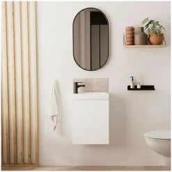 Meuble lave-mains LISA + miroir ovale