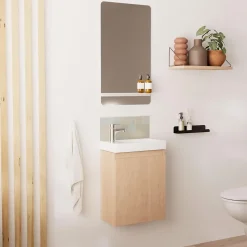 Meuble lave-mains LISA + miroir tablette