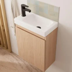 Meuble lave-mains LISA + miroir ovale
