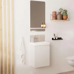 Meuble lave-mains LISA + miroir tablette