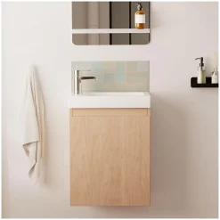 Meuble lave-mains LISA + robinet chromé