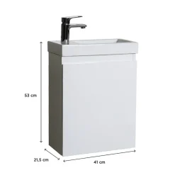 Meuble lave-mains LISA + robinet noir