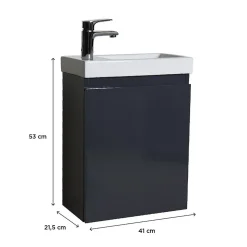 Meuble lave-mains LISA + robinet chromé