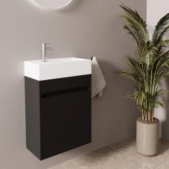 Meuble lave-mains noir mat LOMAZOO Ibiza - 40cm
