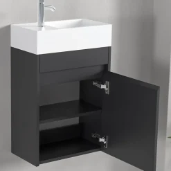 Meuble lave-mains noir mat LOMAZOO Ibiza - 40cm