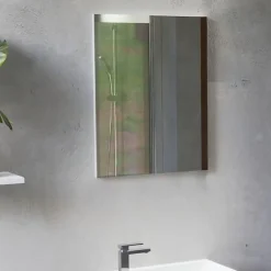 Meuble lave-mains SAFIA avec vasque et miroir - Gris