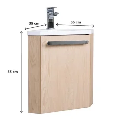 Meuble lave-mains SKINO + robinet chromé