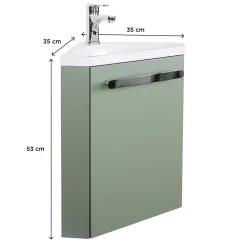 Meuble lave-mains SKINO + robinet chromé