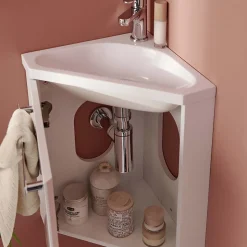 Meuble lave-mains SKINO + robinet chromé