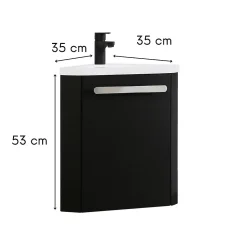 Meuble lave-mains SKINO + robinet chromé