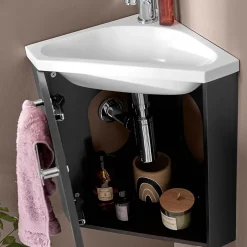Meuble lave-mains SKINO + robinet chromé