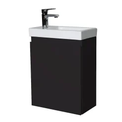 Meuble lave-mains suspendu avec vasque céramique