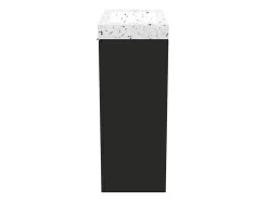 Meuble lave-mains suspendu noir mat l.44 cm Imandra + plan vasque terrazzo, GoodHome
