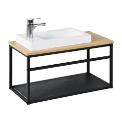 Meuble lave-mains WILO grande largeur avec vasque résine 60cm