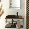 Meuble lave-mains WILO grande largeur avec vasque résine 60cm