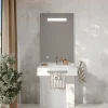 Meuble LEA 70 cm avec plan vasque et miroir LED ELEG Plus ht105